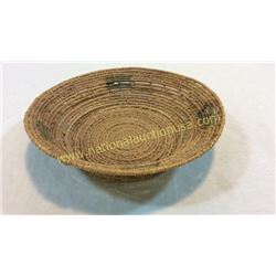 1940s Navajo Green Block Design Basket
