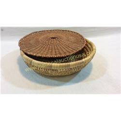 Woven Basket And Lid
