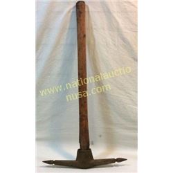 Antique Miners Pick With Carbine Tips