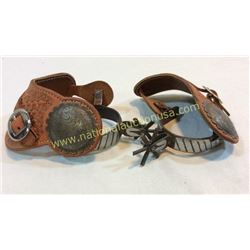 Mexican Spurs With Large Concho Straps