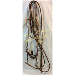 Braided Leather Bridle With Braided Leather R