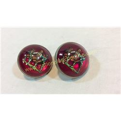 H.a Chapman Glass Bridle Rosettes
