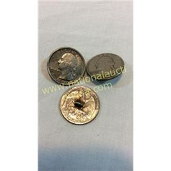 3 Quarter Buttons