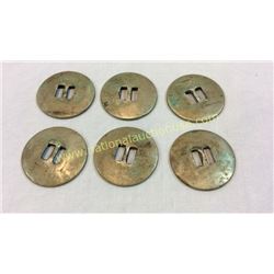 Set Of 6 Matching Antique Conchos