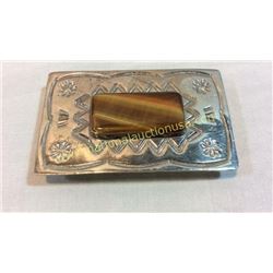 Sterling Belt Buckle Buckle with Polished Agate