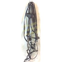 Antique Old Time Bridle With Renalde Heart Bit