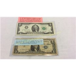 1978 $2 Note And Old Silver Certificate
