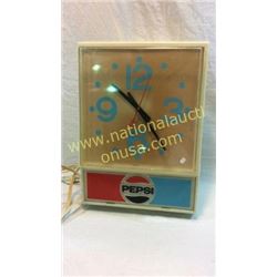 Pepsi Advertising Clock Plastic Case