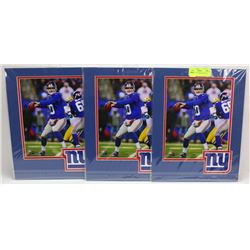 LOT OF 3 NEW YORK GIANTS ELI MANNING