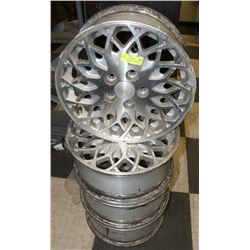 SET OF FOUR 16"X6.5" RIMS, 5X4.5 BOLT (114MM)