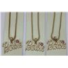 Image 1 : LOT OF 3 BARBIE PENDANTS ON CHAINS