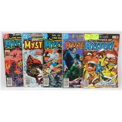 LOT OF 5 VINTAGE 1970-80'S DC HOUSE OF MYSTERY