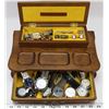 Image 1 : ESTATE MENS VALET BOX WITH CONTENTS.
