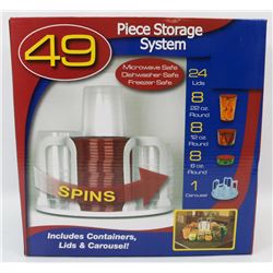 NEW 49PC STORAGE SYSTEM INCLUDES CONTAINERS
