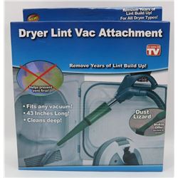 NEW DRYER LINT VAC ATTACHMENT, FITS ANY VACUUM