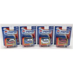 LOT OF 4 SEALED PEPSI CRUISER DIE CAST CARS 1:24