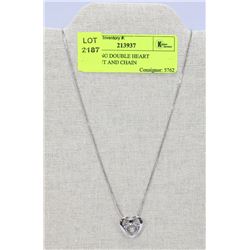 FLOATING DOUBLE HEART PENDANT AND CHAIN