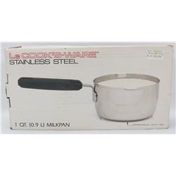 1 QUART STAINLESS STEEL MILKPAN