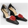 Image 1 : NEW BLACK & RED WEDGE HEEL SHOES SIZE 6.5