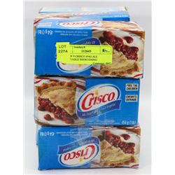 LOT OF 9 CRISCO 454G ALL VEGETABLE SHORTENING