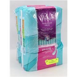 2 PACKS OF 48 POISE REGULAR MAXIMUM ABSORBENCY