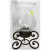 Image 1 : WROUGHT IRON BASE HURRICANE CANDLE HOLDER