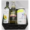 Image 1 : BASKET OF GOURMET OILS INCL COCONUT, AVOCADO AND