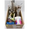 Image 1 : BOX OF ASSORTED LURE MAKING SUPPLIES INCLUDING