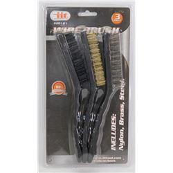 NEW 3PC WIRE BRUSH