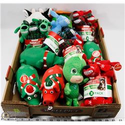 LARGE FLAT OF DOG CHEW TOYS