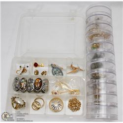 CASE OF JEWELRY AND JEWELRY TUBE FILLED