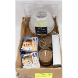 BOX OF NEW CANDLES
