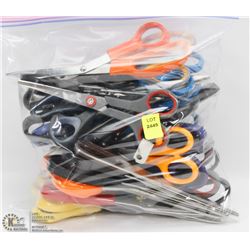BAG OF ASSORTED SCISSORS