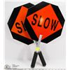 Image 1 : LOT OF 2 NEW STOP / SLOW SIGNS