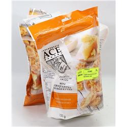 LOT OF 4 MINI BAGUETTE CRISPS AGED CHEDDAR 150G