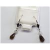Image 1 : #2-GENUINE SMOKEY QUARTZ EARRINGS