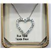 Image 1 : #8-STERLING SILVER BLUE TOPAZ HEART