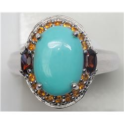 #11-STERLING SILVER TURQUOISE RING