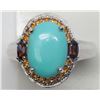 Image 1 : #11-STERLING SILVER TURQUOISE RING