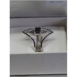#20-STERLING SILVER CUBIC ZIRCONIA RING