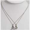 Image 2 : #23-2 STERLING SILVER RHODIUM PLATED