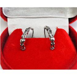#33-STERLING SILVER HOOP STYLE EARRINGS