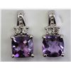 Image 1 : #38-STERLING SILVER AMETHYST AND DIAMOND
