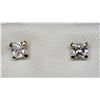 Image 1 : #40-14KT GOLD CUBIC ZIRCONIA STUD EARRINGS