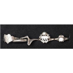 #45-LOT OF 5 ST. SIL RINGS WITH ASSORTED DESIGNS