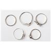 Image 2 : #45-LOT OF 5 ST. SIL RINGS WITH ASSORTED DESIGNS