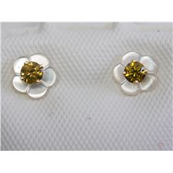 #47-14KT GOLD 2 IN 1 YELLOW DIAMOND(0.125CT)