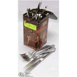 KNORK  STAINLESS STEEL SET 0F 17  PIECE FLATWARE