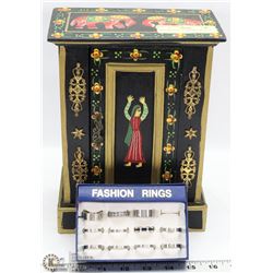 DECORATIVE WOOD BOX WITH 11