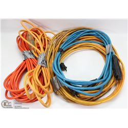 LOT OF 4 EXTENSION CORDS